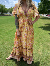 MARIGOLD flutter sleeve // maxi dress