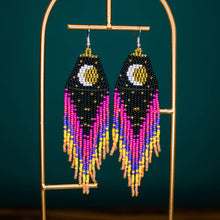 Crescent Moon Fringe Earrings