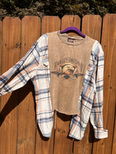 FLANNEL TEE KAFTAN // open size handmade //HARLEY