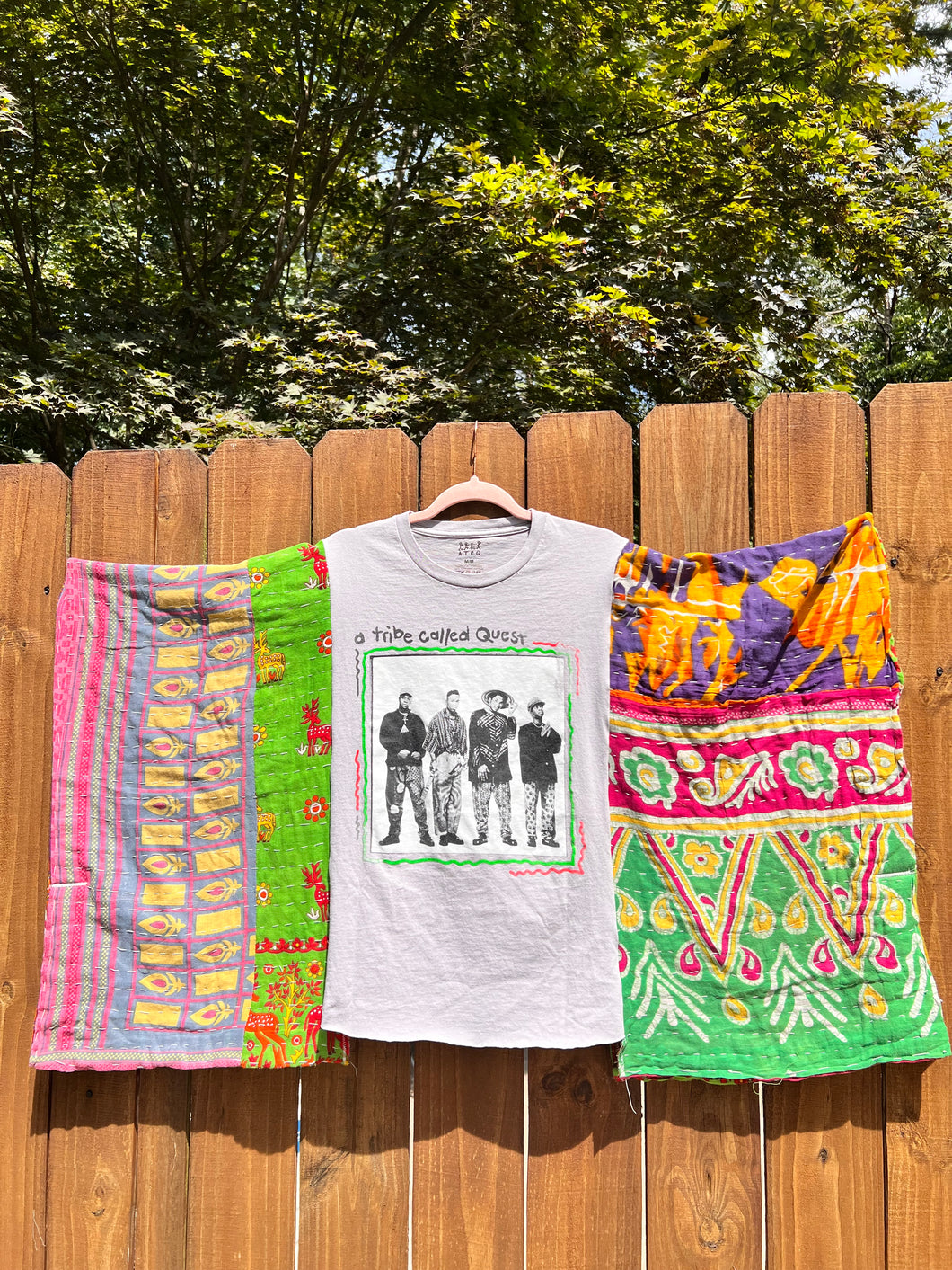 KANTHA TEE KAFTAN // open size handmade //A TRIBE CALLED QUEST