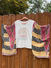 KANTHA TEE KAFTAN // open size handmade // Radiate positivity