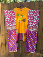 KANTHA WING UPCYCLED DRESS// free size handmade// BOB MARLEY