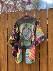 Remake* KANTHA TEE KAFTAN // open size handmade // GRATEFUL DEAD