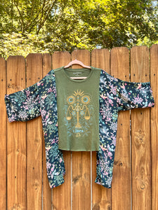 KIMONO TEE KAFTAN // open size handmade // ZODIAC Libra