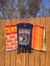 KANTHA TEE KAFTAN // open size handmade // AC/DC Fringe