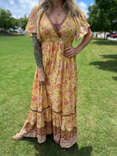 MARIGOLD flutter sleeve // maxi dress