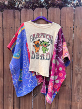 KANTHA TEE KAFTAN // open size handmade // GRATEFUL DEAD yellow
