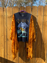 Burnt out velvet KIMONO TEE TUNIC // open size handmade // QUEEN golden
