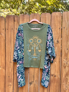 KIMONO TEE KAFTAN // open size handmade // ZODIAC Libra