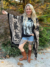 Burnt out velvet KIMONO TEE TUNIC // open size handmade // STEVIE LEGEND