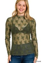Lace See-through Layering Top: BRIGHT MAUVE / 2-2-2 (S-M-L)