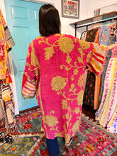 Midi length OOAK REVERSIBLE KANTHA kimono