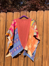 KANTHA TEE KAFTAN // open size handmade // BUTTON UP