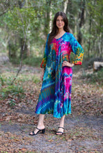 Tie dye long sleeve maxi dress