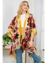 Crackling Rose // burn out velvet kimono