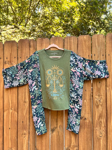 KIMONO TEE KAFTAN // open size handmade // ZODIAC Libra