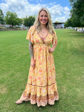 MARIGOLD flutter sleeve // maxi dress
