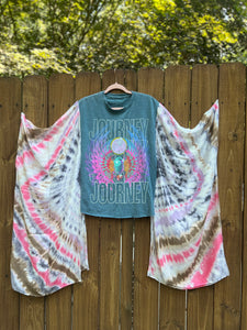KIMONO TEE KAFTAN // open size handmade // JOURNEY Tie dye