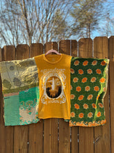 KANTHA TEE KAFTAN // open size handmade // YELLOWSTONE