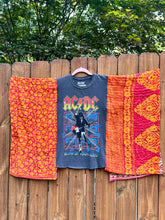 *remake* KANTHA TEE KAFTAN // open size handmade // AC/DC red orange