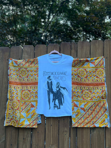 *remake* KANTHA TEE KAFTAN // open size handmade // FLEETWOOD White