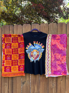 *remake* KANTHA TEE KAFTAN // open size handmade // VAN HALEN