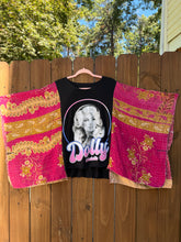KANTHA TEE KAFTAN // open size handmade // Dolly Parton black