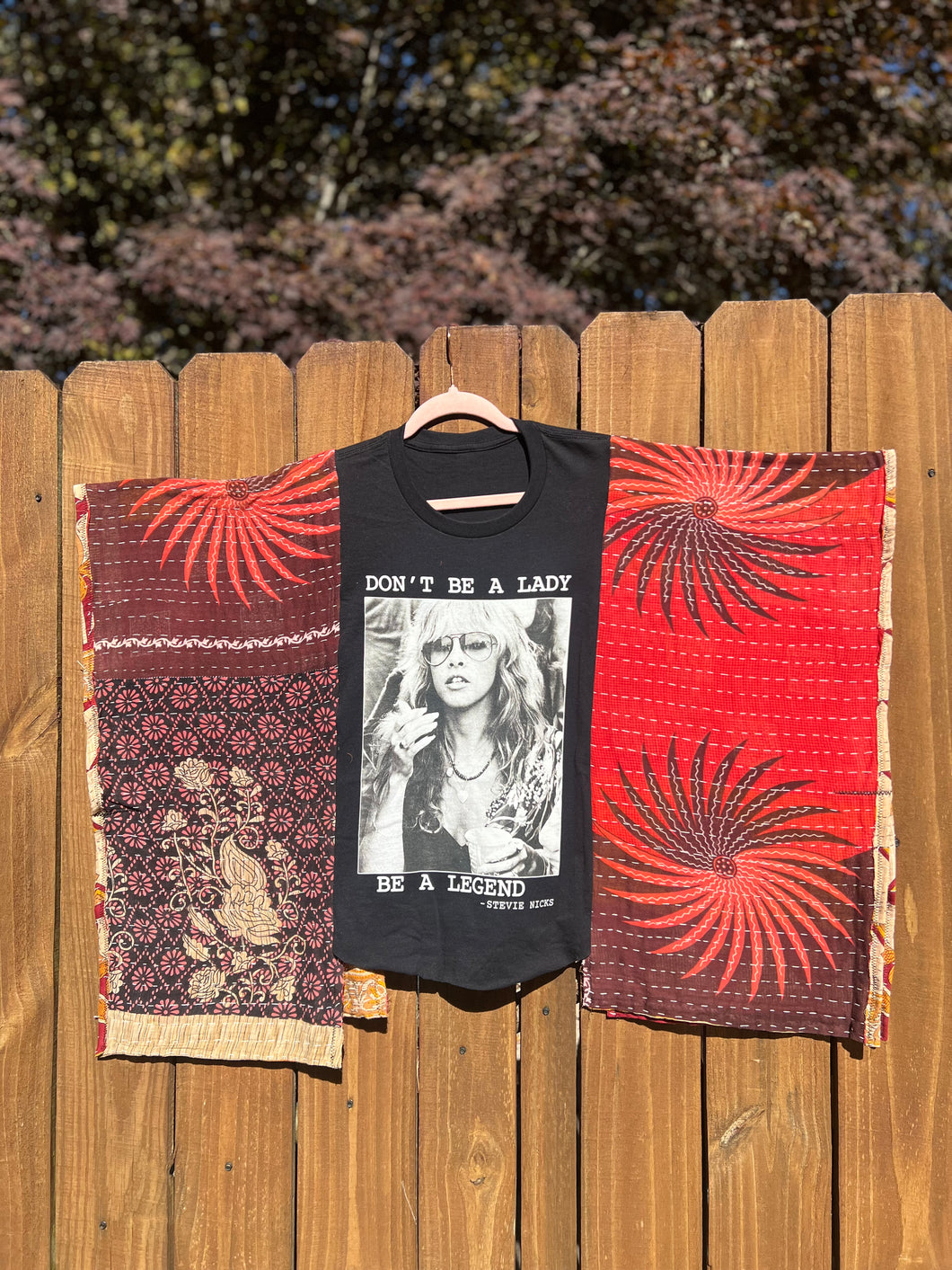KANTHA TEE KAFTAN // open size handmade // STEVIE NICKS legend