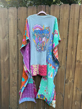 *REMAKE* KANTHA TEE DRESS // open size handmade // THE DOORS mushroom