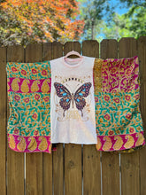 KANTHA TEE KAFTAN // open size handmade // FREE SPIRIT pink