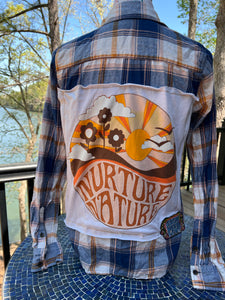 NUTURE NATURE Upcycled Flannel // Medium handmade
