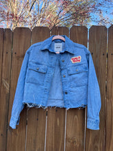 OOAK upcycled DENIM ” Plant MOM” shirt  // XS