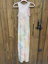 DOILY BLEACH upcycled ribbed cotton dress // sleeveless / medium