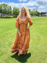 PUMPKIN SPICE 3/4 sleeve // maxi dress