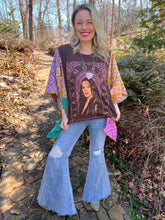 KANTHA TEE KAFTAN // open size handmade // ALANIS brown