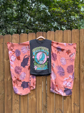 KIMONO TEE KAFTAN // open size handmade // GRATEFUL DEAD Pink