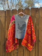 KANTHA TEE KAFTAN // open size handmade // CHICKENS