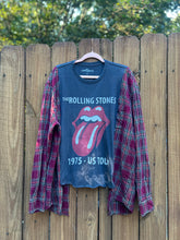 *remake* FLANNEL TEE KAFTAN // open size handmade //ROLLING STONES