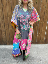 *Remake * KANTHA WING UPCYCLED DRESS// open size handmade// DOUBLE BUTTERFLY