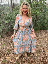 ELIZABETH rose 3/4 dress // maxi dress