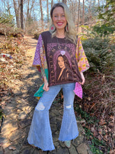 KANTHA TEE KAFTAN // open size handmade // ALANIS brown