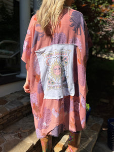 Sunshine floral Kimono // open size handmade