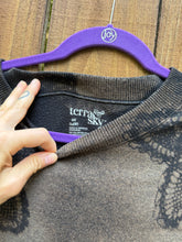 DOILY BLEACH upcycled Sweatshirt // crew neck / XL black