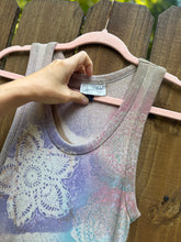 DOILY BLEACH upcycled ribbed cotton dress // sleeveless / medium
