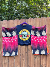 KANTHA TEE KAFTAN // open size handmade // GUNS N ROSES