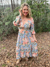 ELIZABETH rose 3/4 dress // maxi dress