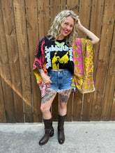 *Remake* KANTHA TEE KAFTAN // open size handmade // BLACK SABBATH