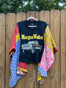 KANTHA TEE KAFTAN // open size handmade // MORGAN WALLEN truck