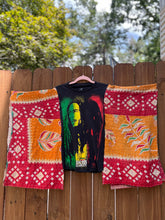 KANTHA TEE KAFTAN // open size handmade // BOB MARLEY Jamaica