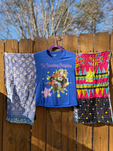 KANTHA TEE KAFTAN // open size handmade // SMASHING PUMPKINS blue